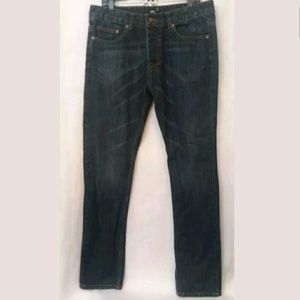 ASOS Mens 34 Button Fly Blue Jeans Denim